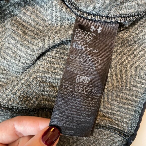 Under Armour Womens ColdGear Infrared Popover Hoodie Gray Large - Picture 9 of 10